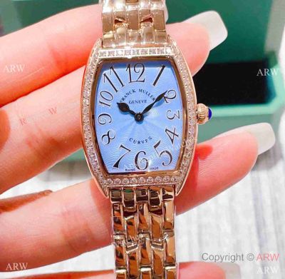 Copy Franck Muller Tonneau Curvex Blue Diamond Bezel Watches
